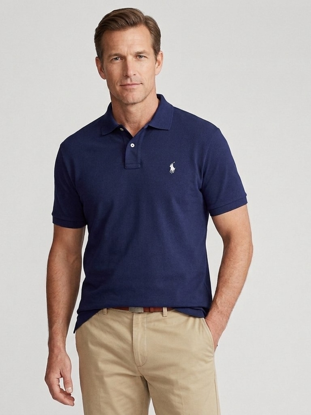 Polo by Ralph Lauren Men's Navy Polo with White Pony